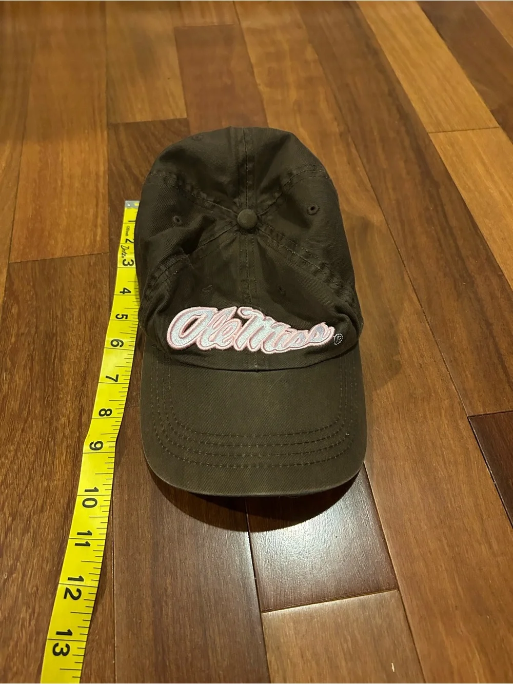 Source Unknown Brown Baseball Cap with Pink & White 'Ole Miss' Script